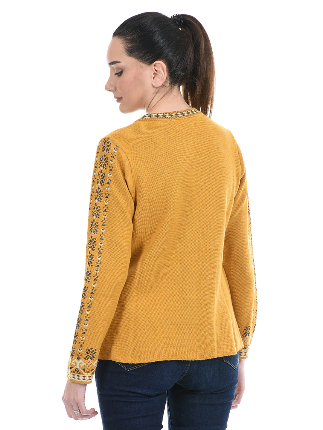American Eye Women Casual Wear Yellow Sweater